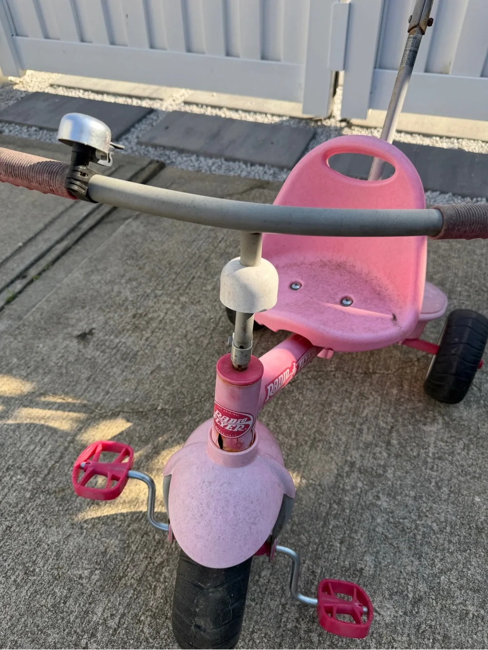 RadioFlyer Kids Tricycle Bike with Push Handle - Ride-On Toy Girls Boys